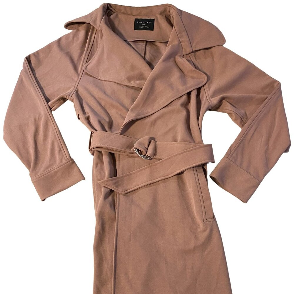 LOVE TREE, SMALL, PINK, TRENCH COAT